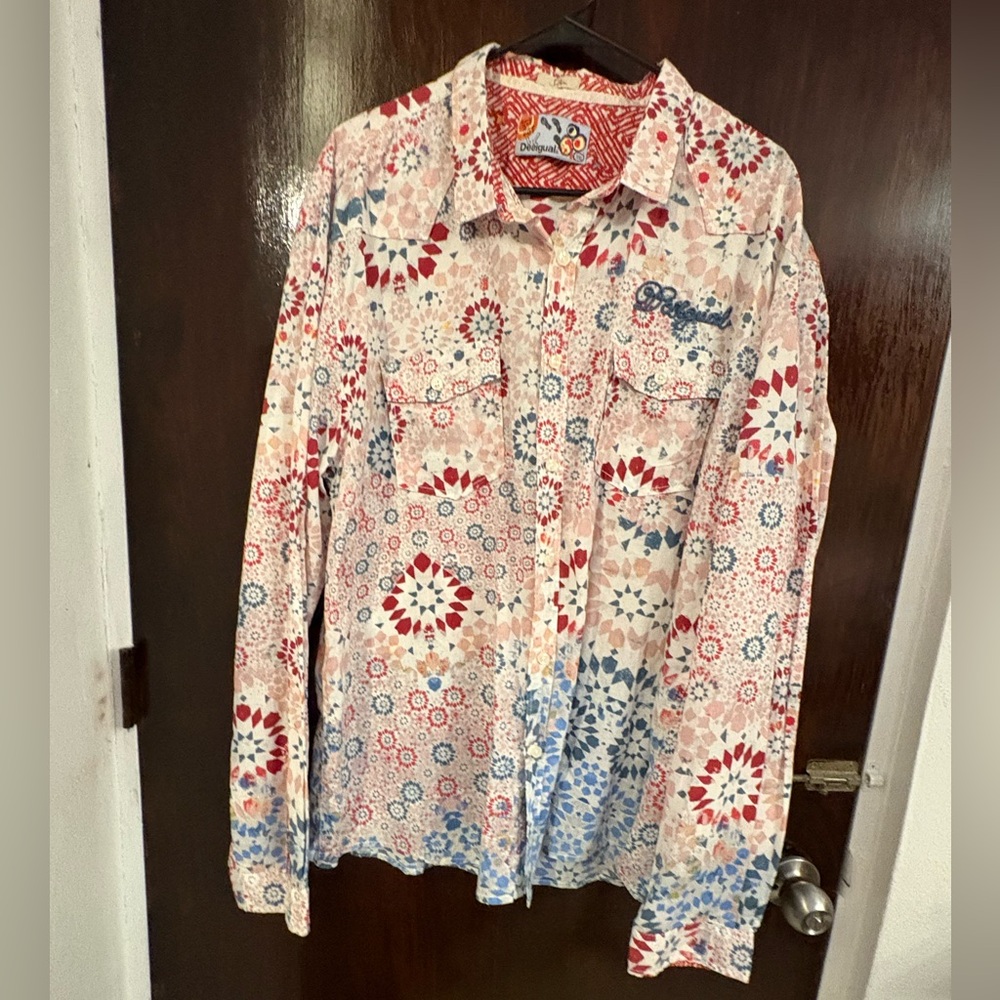 Desigual Multicolor Floral Men's Shirt. Size 3xl.